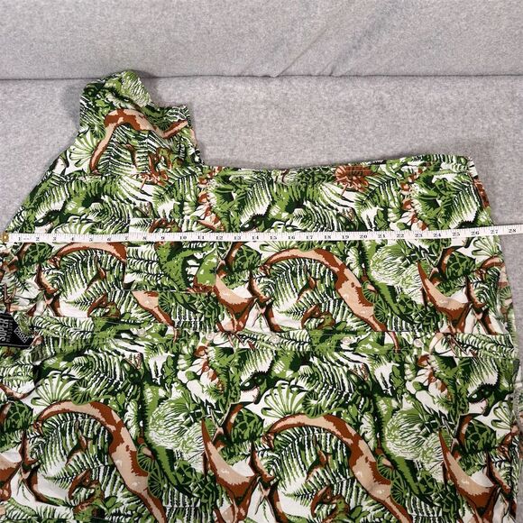 Super Massive Men's M Cotton Hawaiian Shirt Dinosaur Jungle Print Short Sleeve - Picture 9 of 10